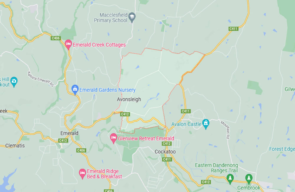 Avonsleigh map Concrete Polishers Avonsleigh