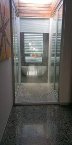 polished concrete shower