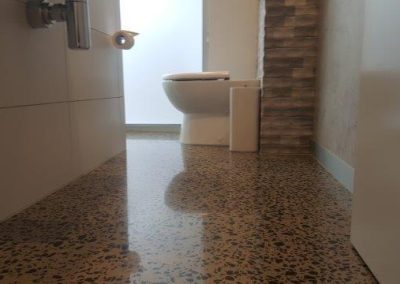 Polished Concrete Bathroom Floor