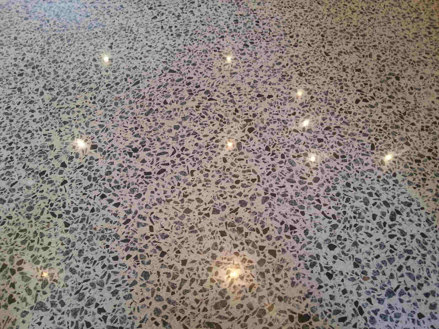 Flaked finish - polished concrete floors Flaked finish - polished concrete floors